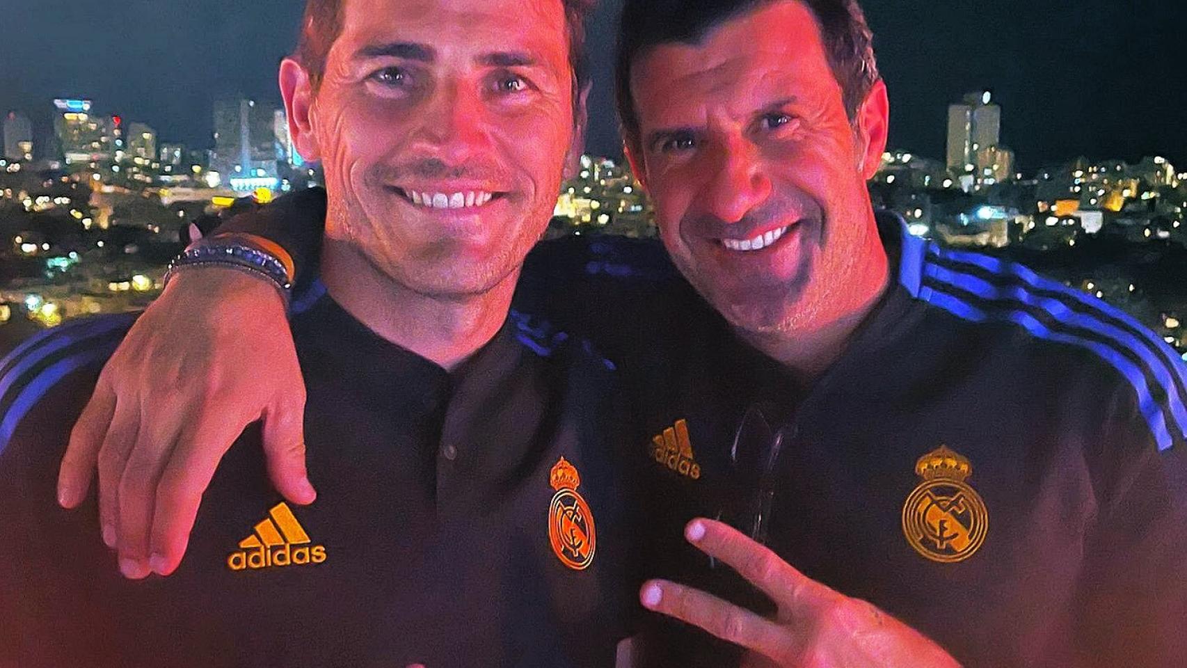 Iker Casillas y Luis Figo
