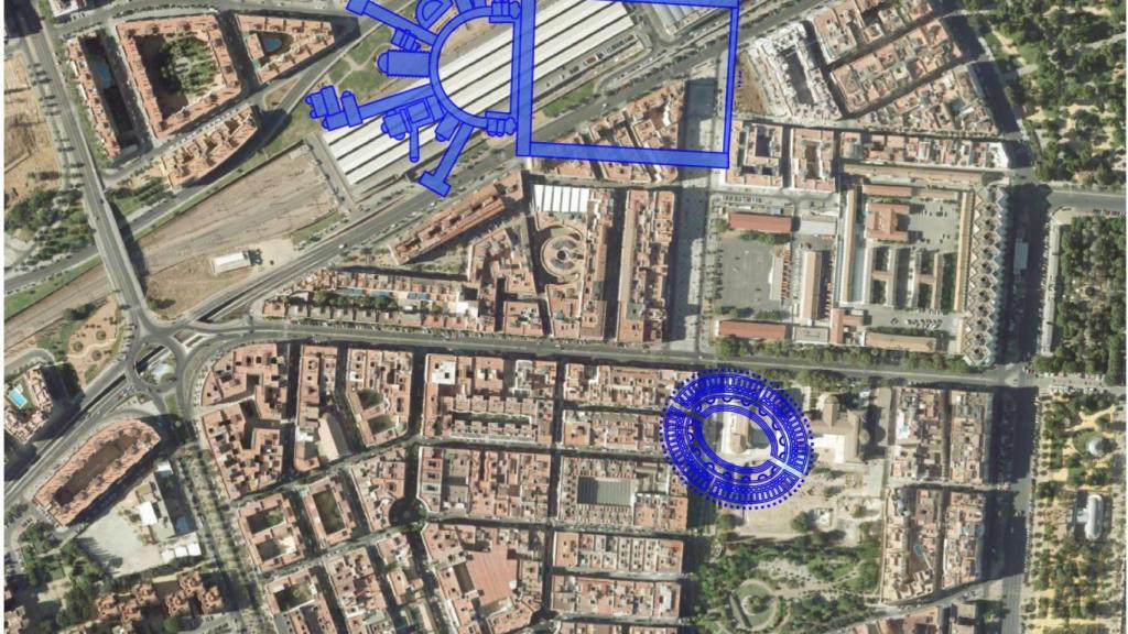 La localización de los restos de Cercadilla, menos de un cuarto queda todavía a la luz.