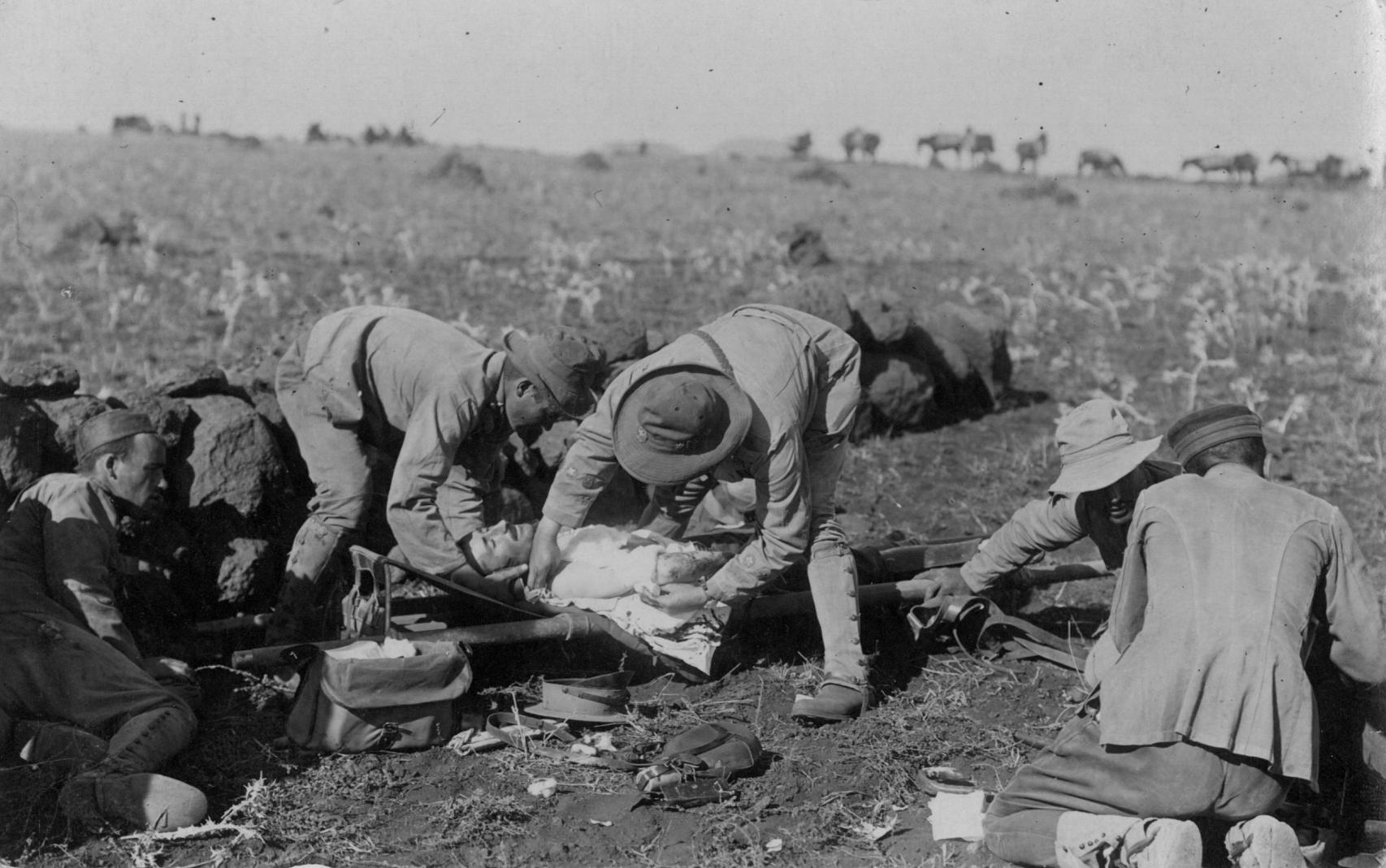 El suboficial Antonio Carrascosa, herido en el pulmón y un brazo durante la guerra de Marruecos.