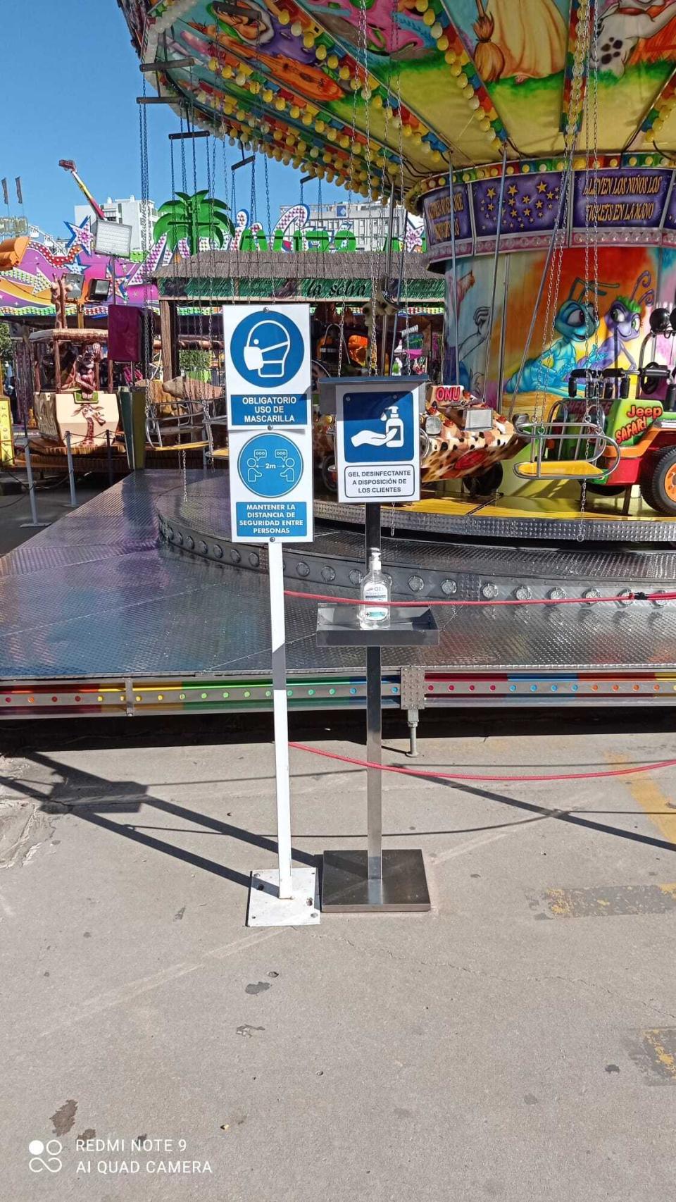 Medidas de seguridad en una de las atracciones.