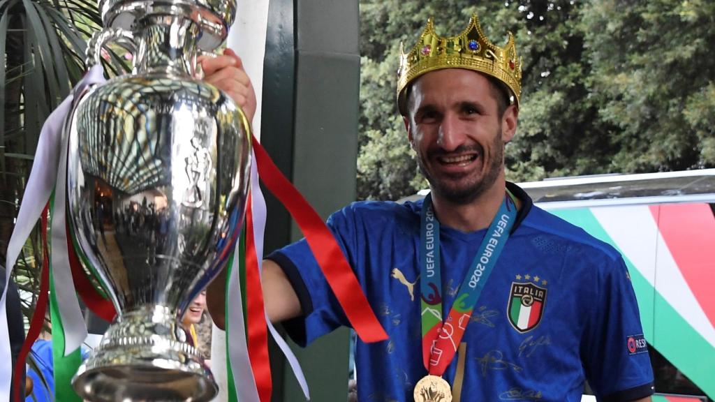 Giorgio Chiellini, durante la celebración de la Eurocopa 2020