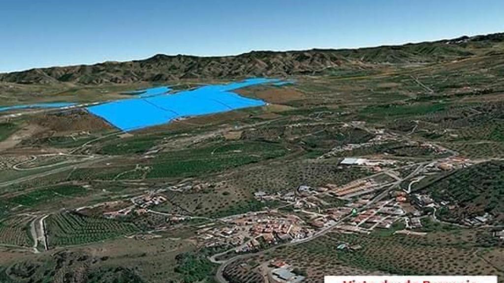 Infografía de la ocupación de uno de los parques fotovoltaicos proyectado en la zona de Álora.