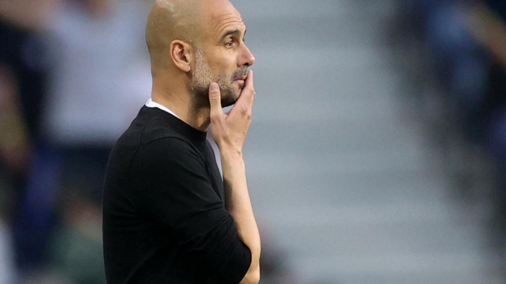 Pep Guardiola, durante un partido con el Manchester City