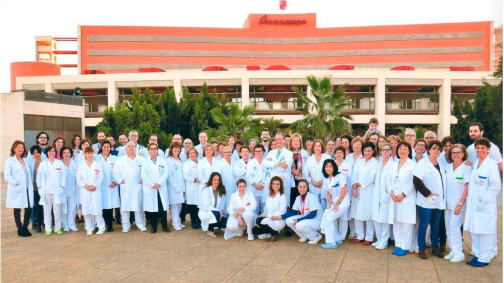 Moraleda y su servicio del Hospital Virgen de la Arrixaca.