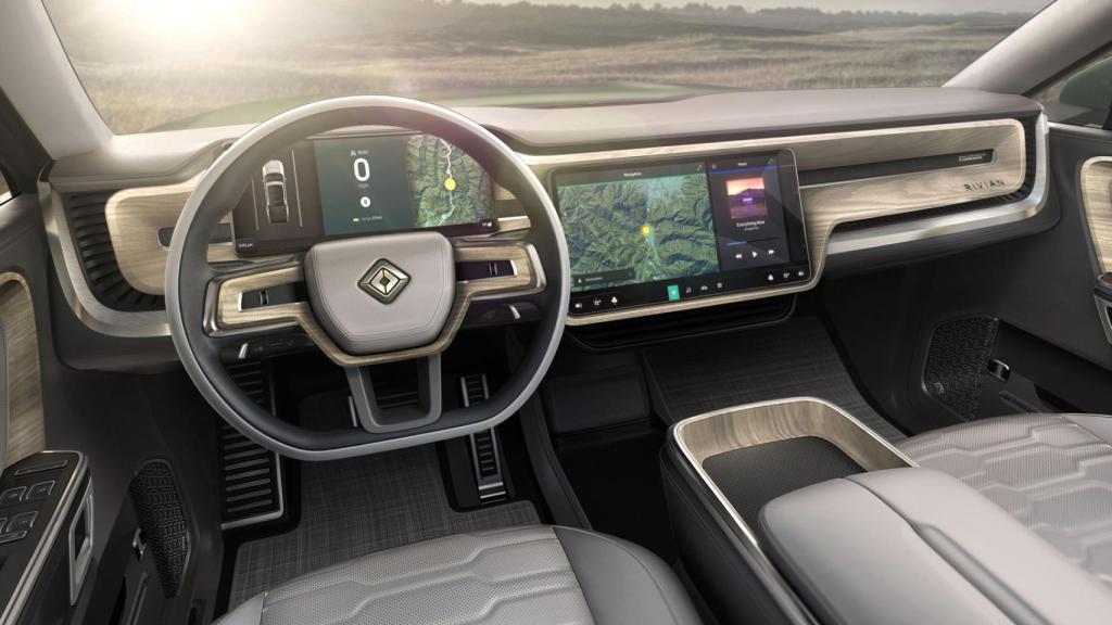 Interior del Rivian R1S.