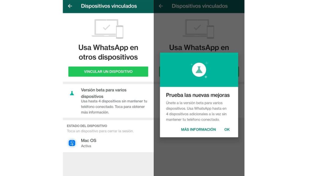 Proceso de instalar la beta multidispositivo