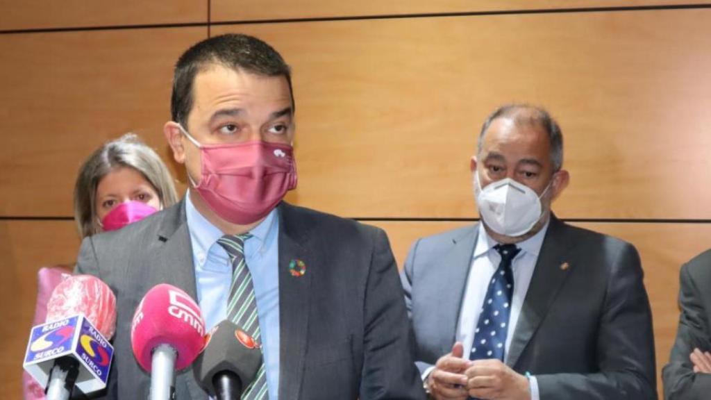 Francisco Martínez Arroyo y Julián Garde en un acto en Tomelloso