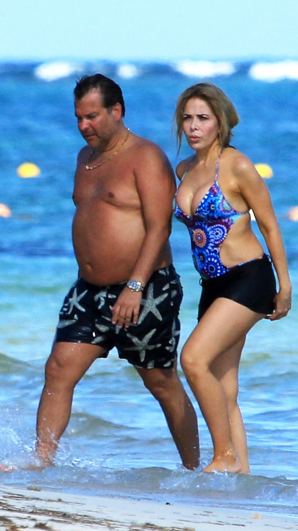 Trevi y su marido en unas vacaciones en Tulum en 2018.