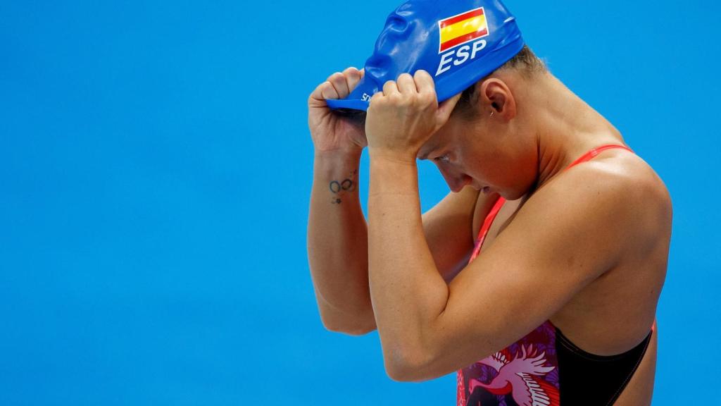 Mireia Belmonte, en los entrenamientos de Tokio 2020