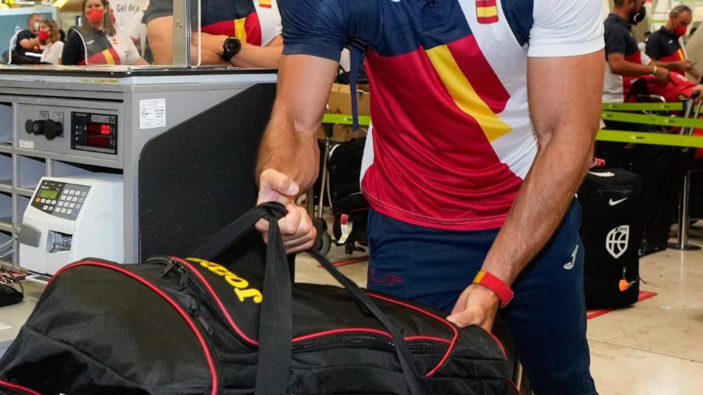 Saúl Craviotto, en el viaje a Tokio 2020