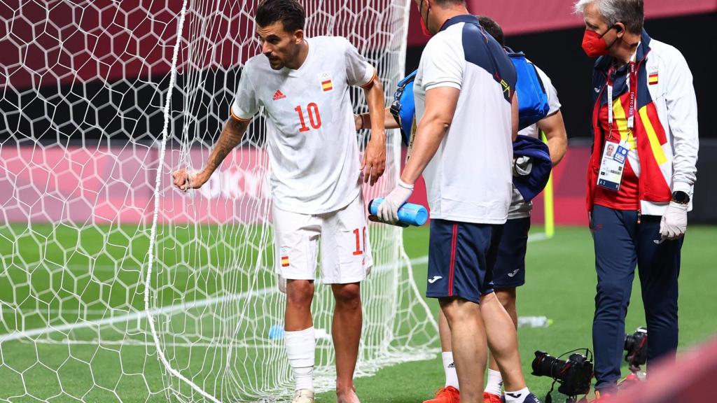 Dani Ceballos, durante el partido de la fase de grupos de los Juegos Olímpicos ante Egipto