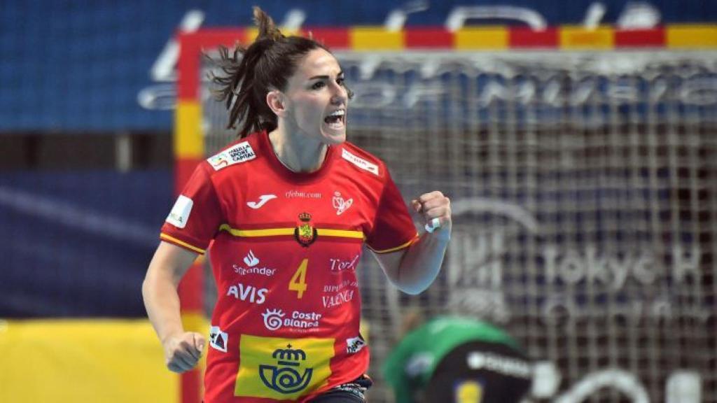 Carmen Martín, con la selección de balonmano