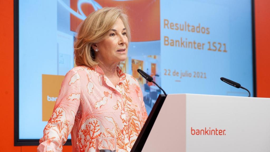 María Dolores Dancausa, consejera delegada de Bankinter, durante la presentación de resultados.