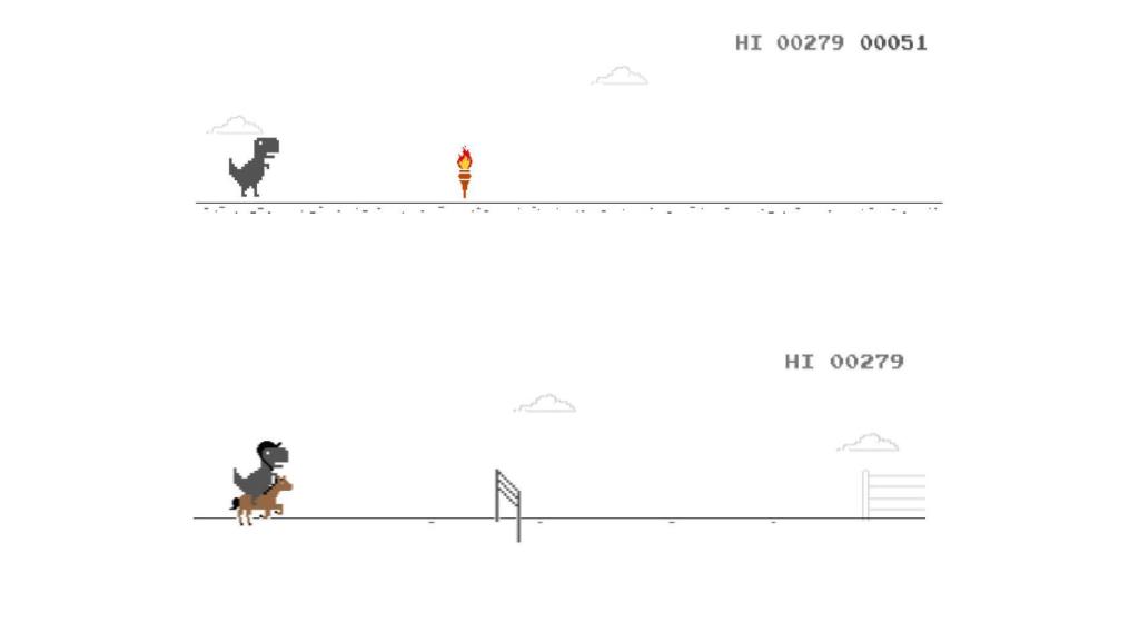 Dinosaurio de Google en los Juegos Olímpicos