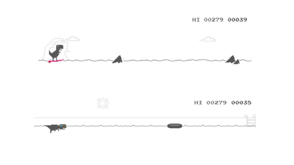 Dinosaurio de Google en los Juegos Olímpicos