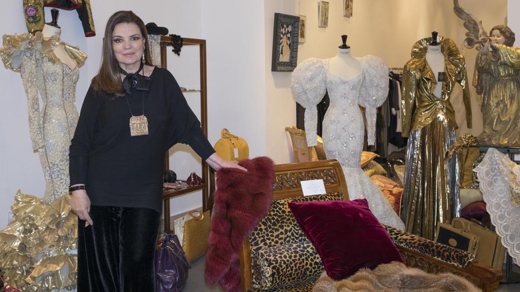 La artista en 2016 durante una exhibición llamada 'María José Cantudo, vestidos de arte'.