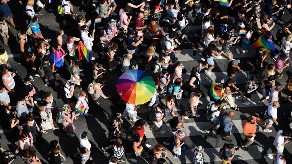 Un momento del Budapest Pride.