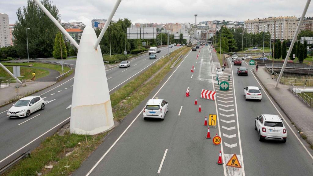 Obras en la avenida de San Cristóbal.