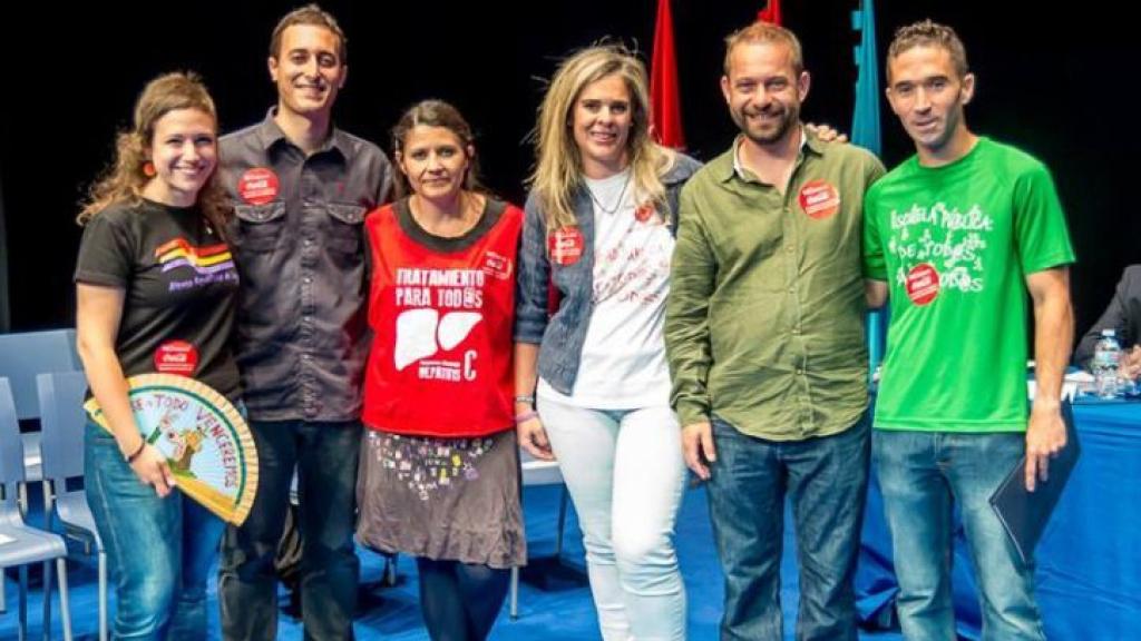 Los concejales de Leganemos al inicio de la legislatura de 2015.