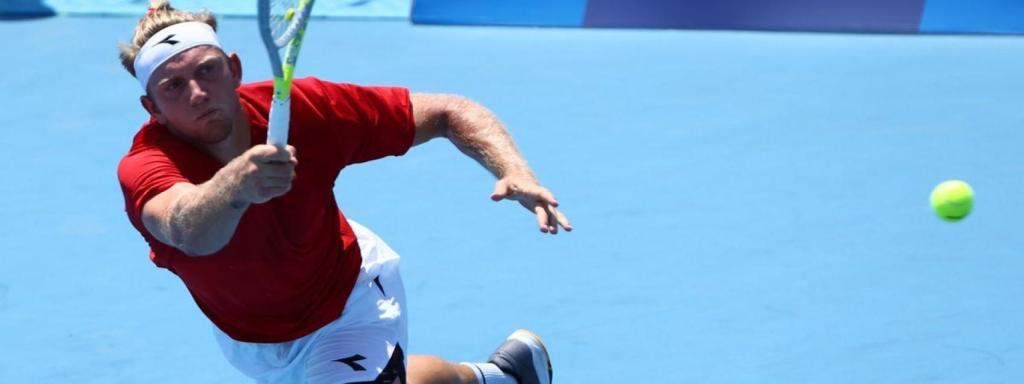 Davidovich en su partido.