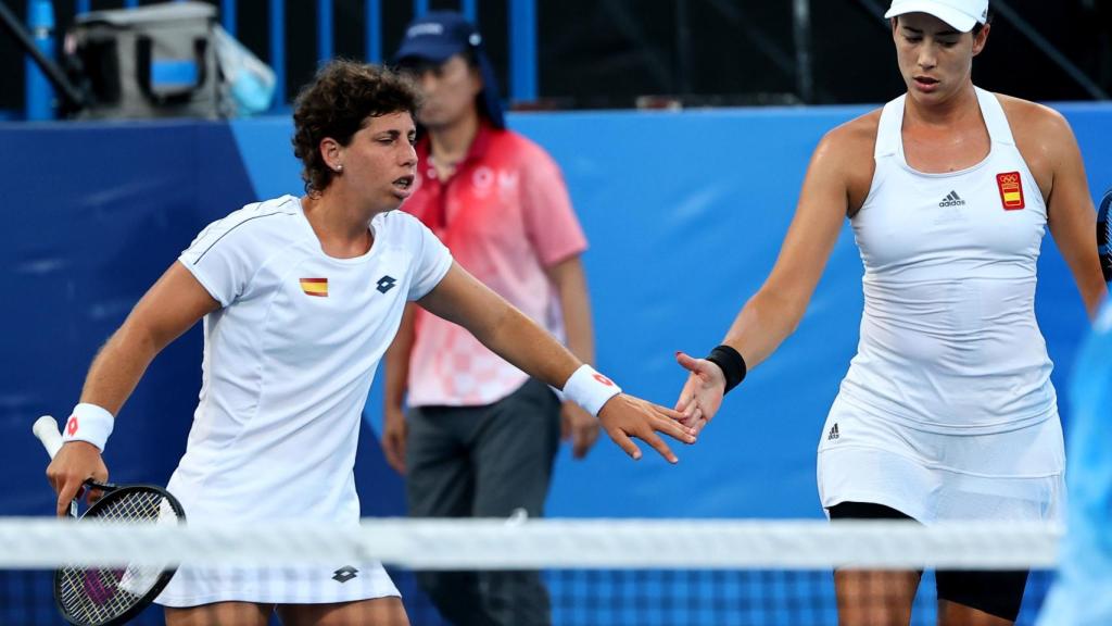 Carla Suárez y Garbiñe Muguruza, durante los Juegos Olímpicos