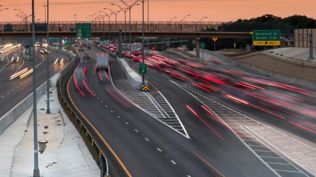 Vista de la autopista NTE en Texas.
