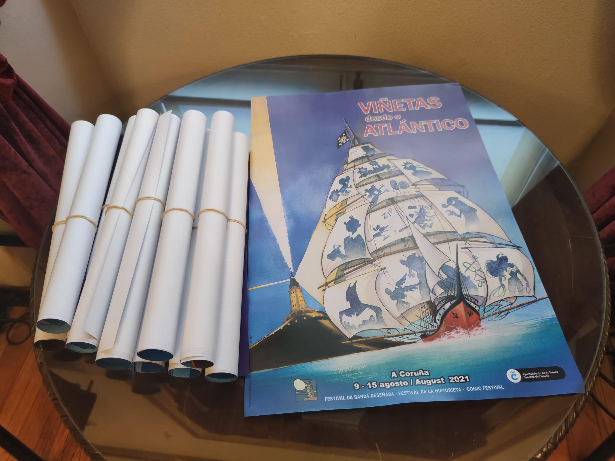 Cartel Viñetas desde o AtlánticoFuente: Sandra Rivadulla.