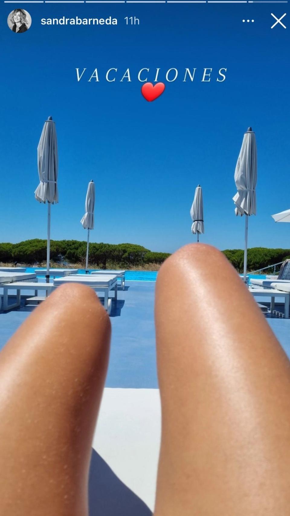 La imagen que ha compartido Sandra Barneda desde el hotel.