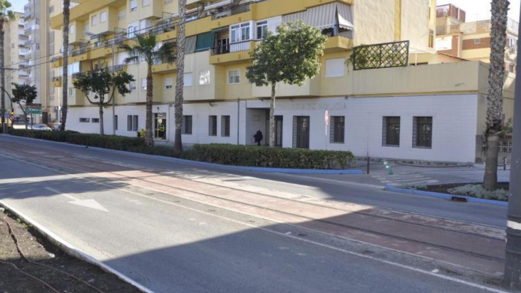 Imagen del local que acogió la comisaría de la Policía Nacional el Vélez-Málaga.