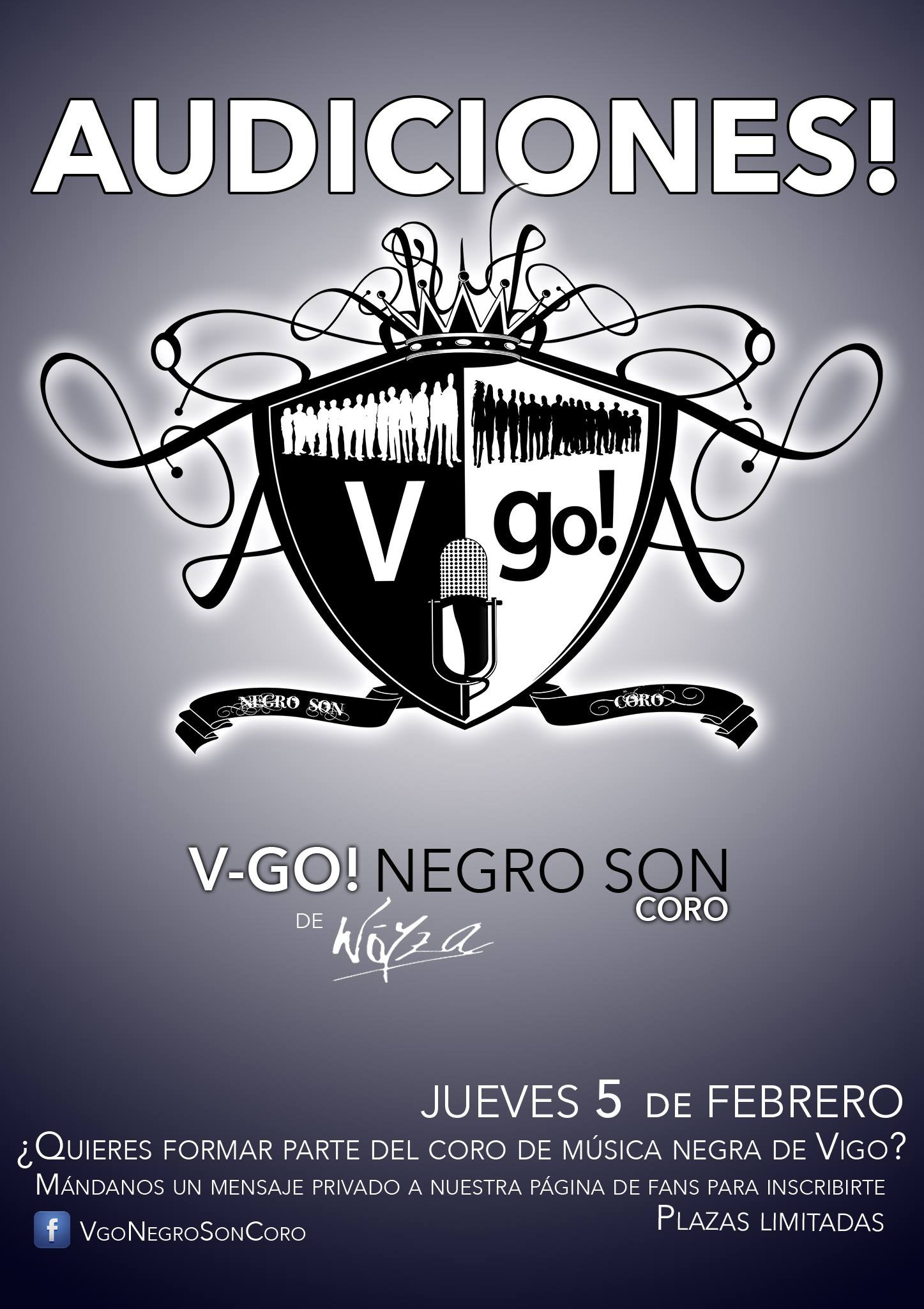 Anuncio de uno de los castings de V-Go Negro Son Coro