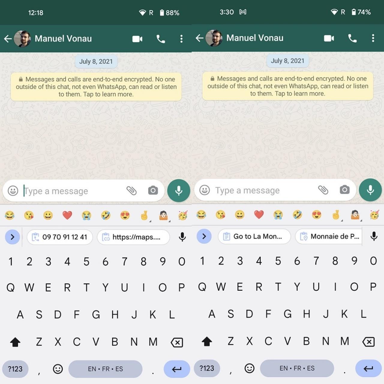 Gboard nuevas sugerencias portapapeles