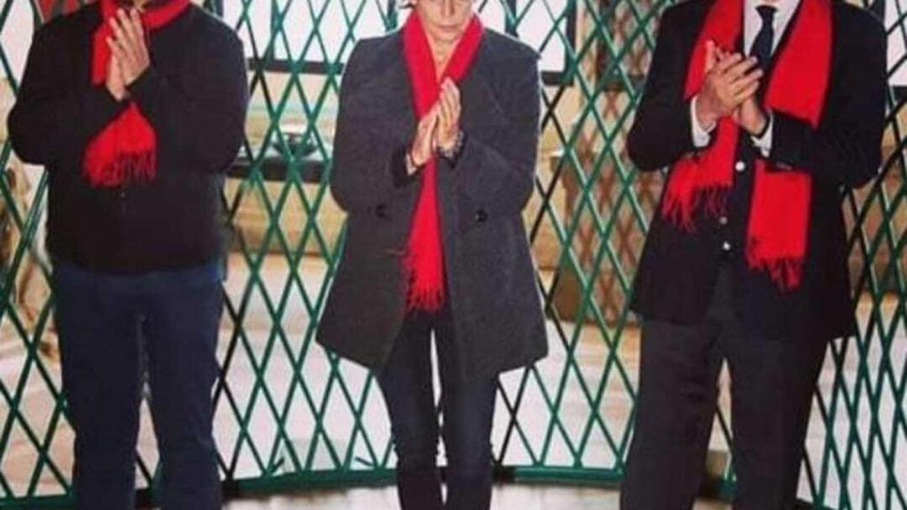 Enrique del Pozo junto a Estefanía y Alberto de Mónaco en una imagen facilitada a EL ESPAÑOL.