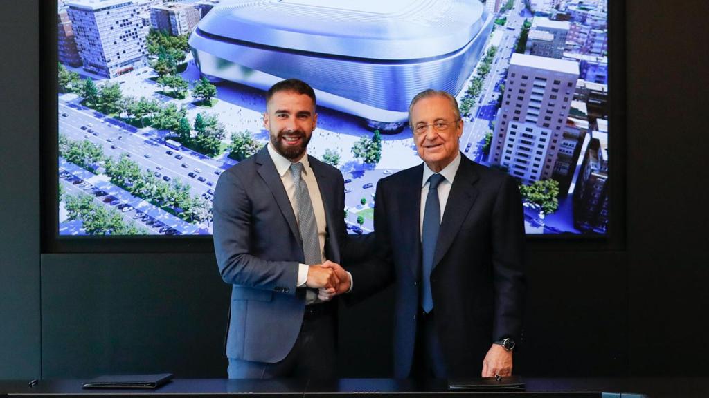 Dani Carvajal y Florentino Pérez