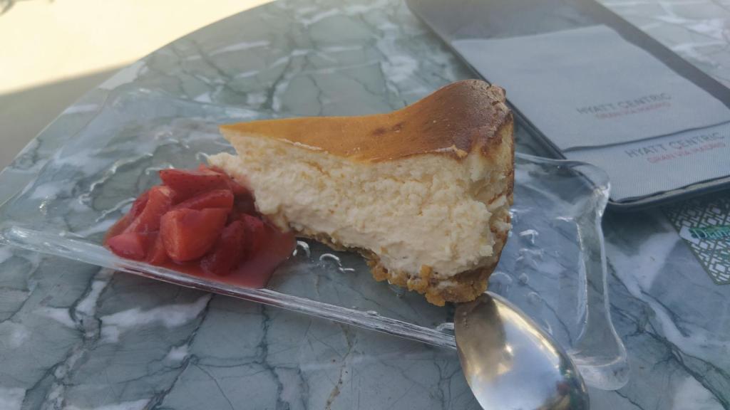 La tarta de queso del hotel Hyatt Centric Gran Vía.