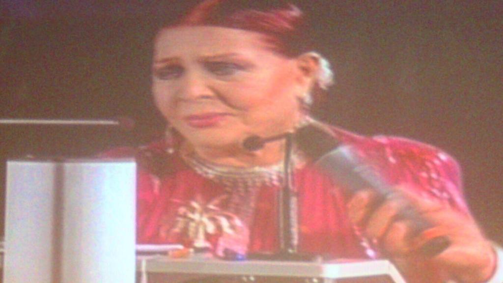 Sara Montiel, durante su discurso en el FICIE.