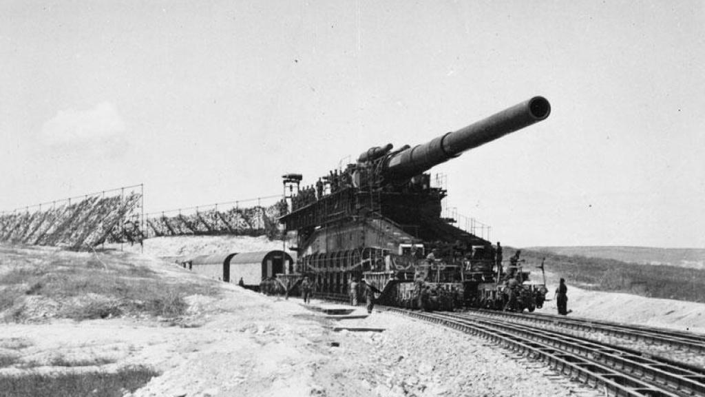 El Schwerer Gustav, el arma más grande usada en combate durante la IIGM.