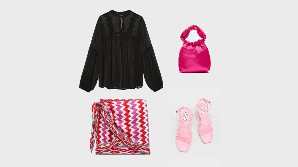 'Look' creado por EL ESTILO para lucir la falda durante la noche.