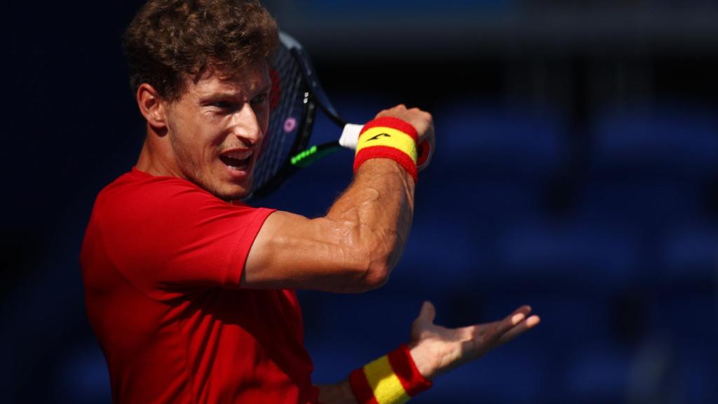 Pablo Carreño durante el partido ante Djokovic