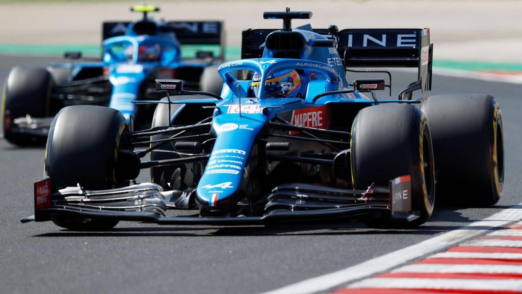 Fernando Alonso y Esteban Ocon en el Gran Premio de Hungría