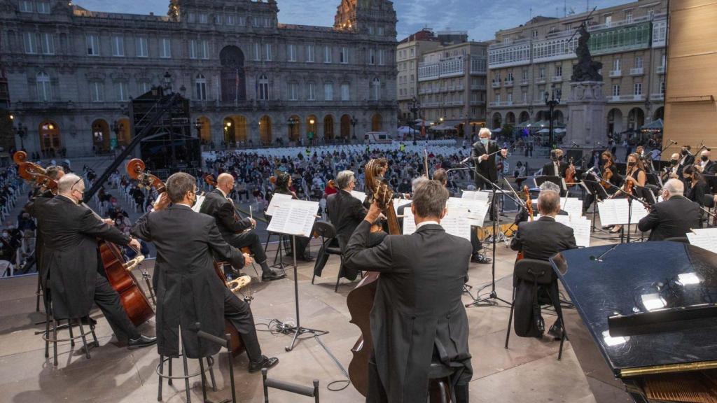 Concierto ayer de la OSG en María Pita