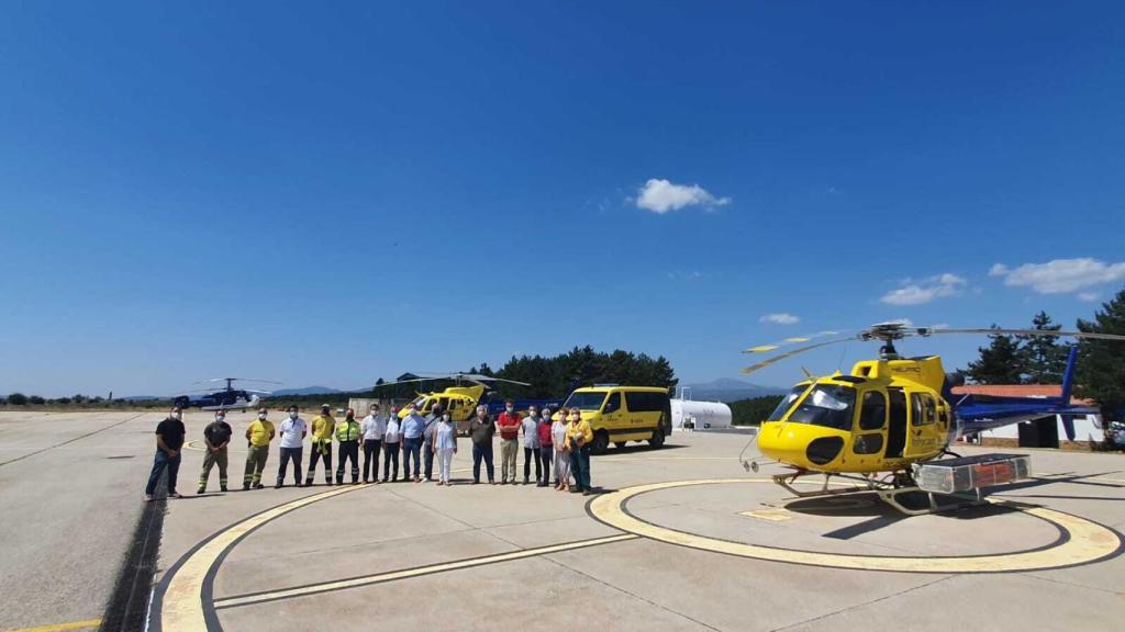 Otro momento de la visita institucional