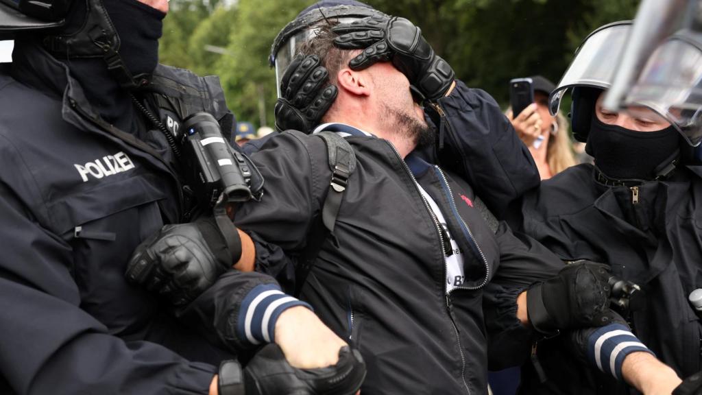 Protesta no autorizadas contra las medidas anticovid en Berlín.