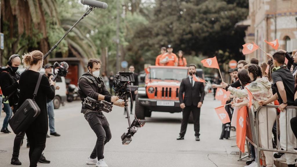 Rodaje del 	spot publicitario de Giants.