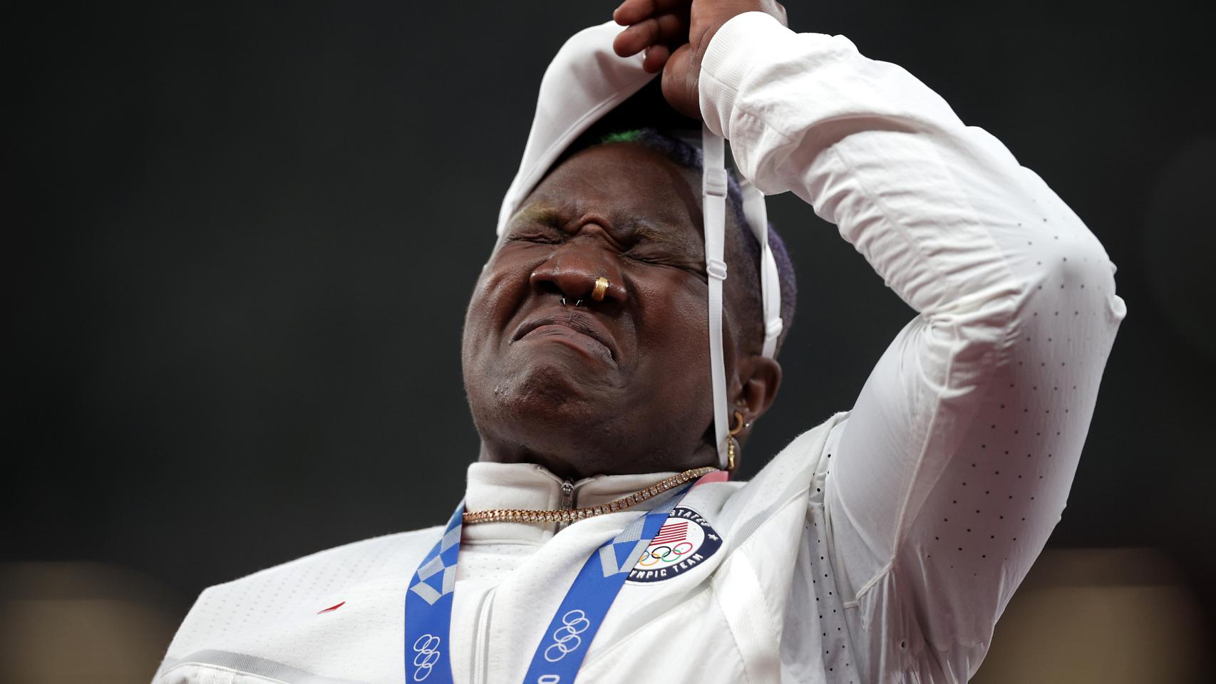 Raven Saunders, en los Juegos Olímpicos