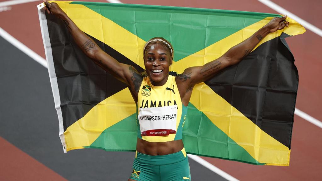 Elaine Thompson, campeona de los 100 metros lisos en los Juegos Olímpicos de Tokio 2020