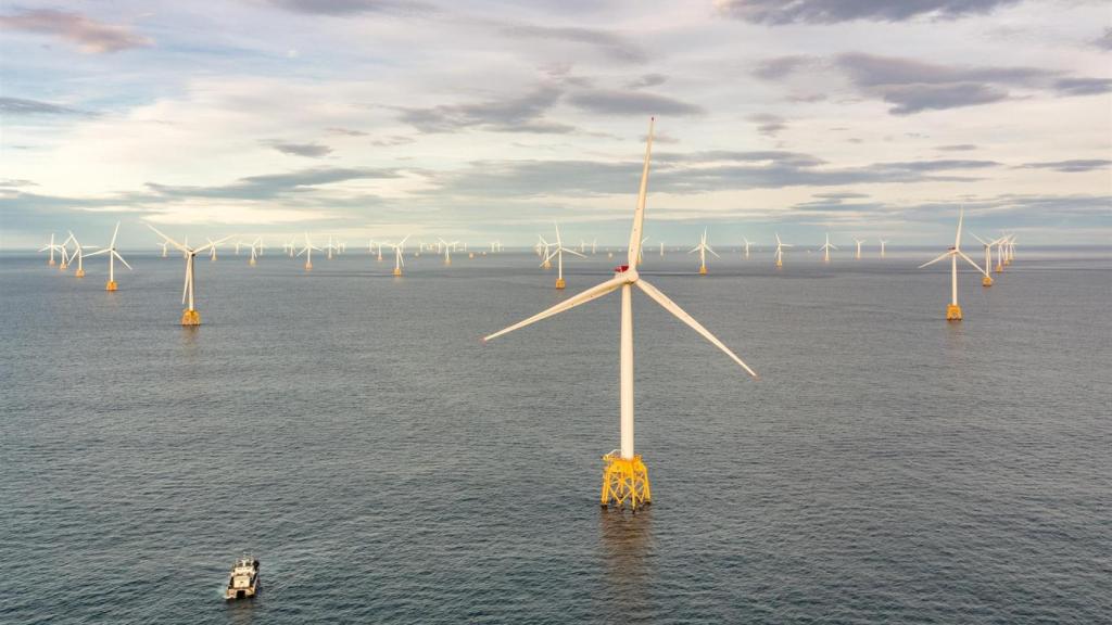 Parque eólico marino.