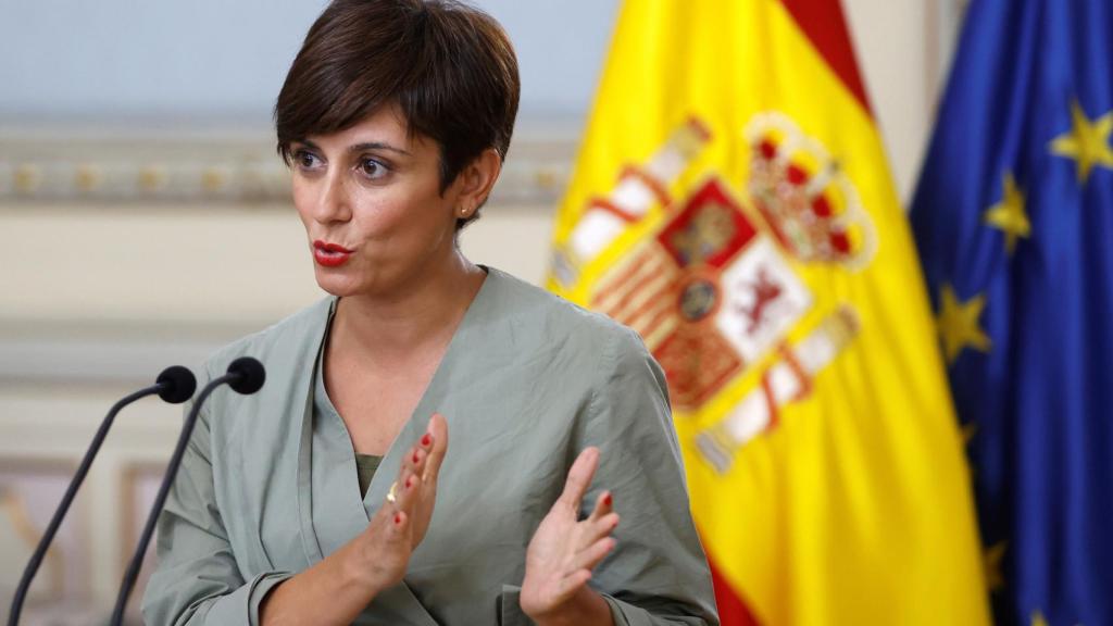 Isabel Rodríguez, durante su comparecencia.