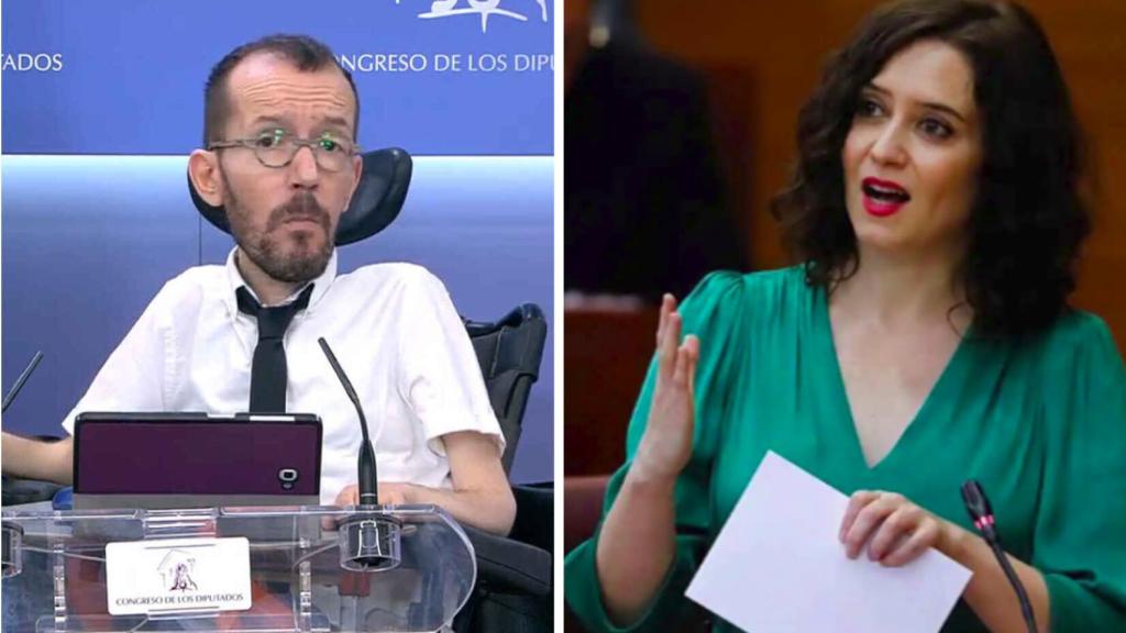 Echenique y Ayuso en un fotomontaje.