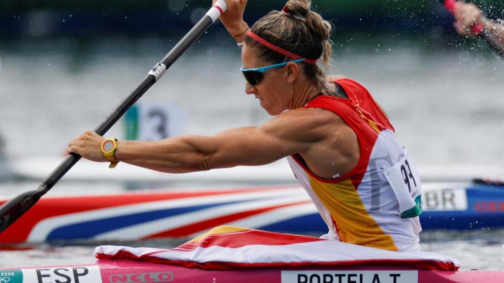 Teresa Portela, en el K1 200 femenino en los Juegos Olímpicos de Tokio 2020
