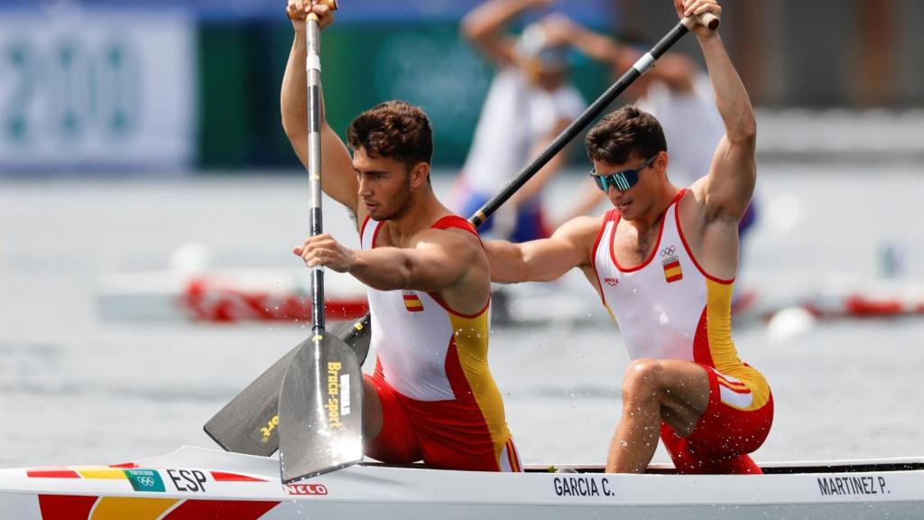 Cayetano García y Pablo Martínez, en el C2 1000 masculino de piragüismo en los Juegos Olímpicos de Tokio 2020